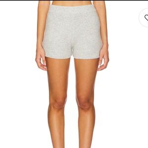 Women's Athletic Knit Shorts in Light Gray (cashmere